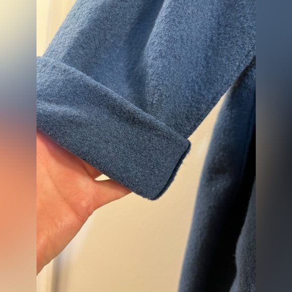 17. EILEEN FISHER High Collar Wool Coat - Picture 10 of 16